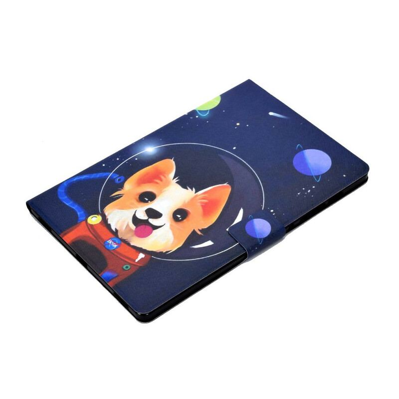 Capa Folio Para Samsung Galaxy Tab S8 / Tab S7 Cao Espacial