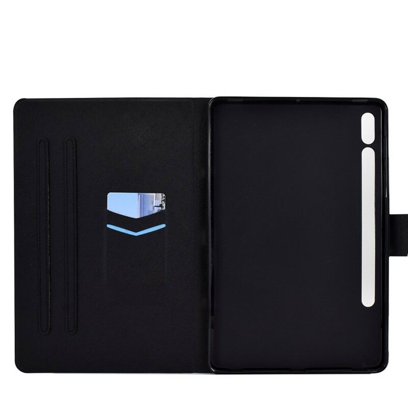 Capa Folio Para Samsung Galaxy Tab S8 / Tab S7 Corujas Divertidas