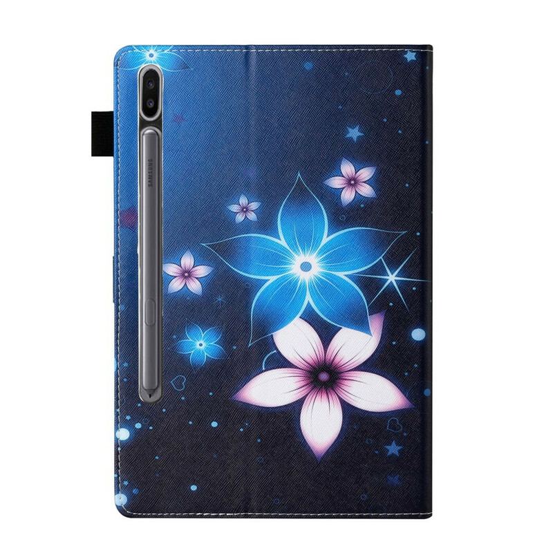 Capa Folio Para Samsung Galaxy Tab S8 / Tab S7 Floral