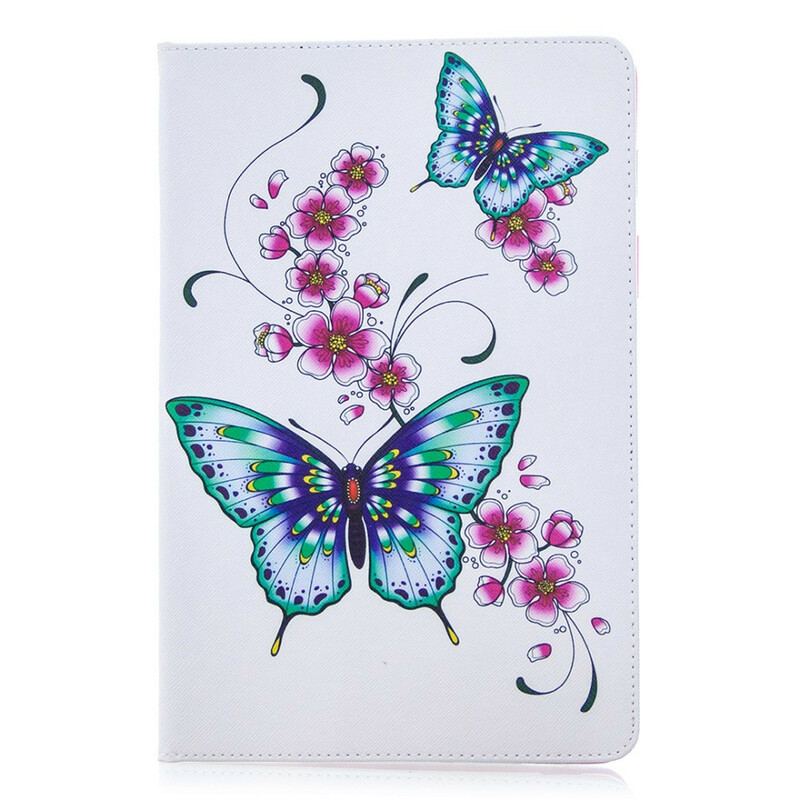 Capa Para Samsung Galaxy Tab S8 / Tab S7 Aquarela Borboletas