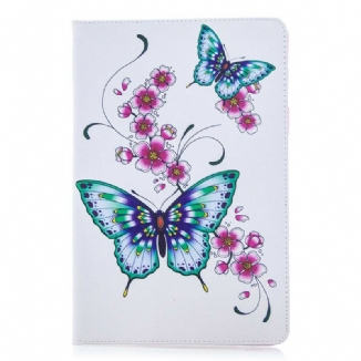 Capa Para Samsung Galaxy Tab S8 / Tab S7 Aquarela Borboletas