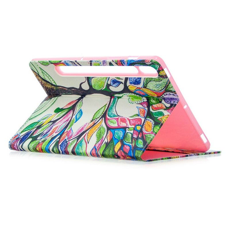 Capa Para Samsung Galaxy Tab S8 / Tab S7 Árvore Colorida