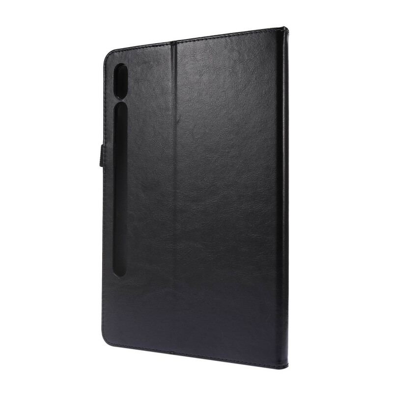 Capa Para Samsung Galaxy Tab S8 / Tab S7 Couro Falso Clássico