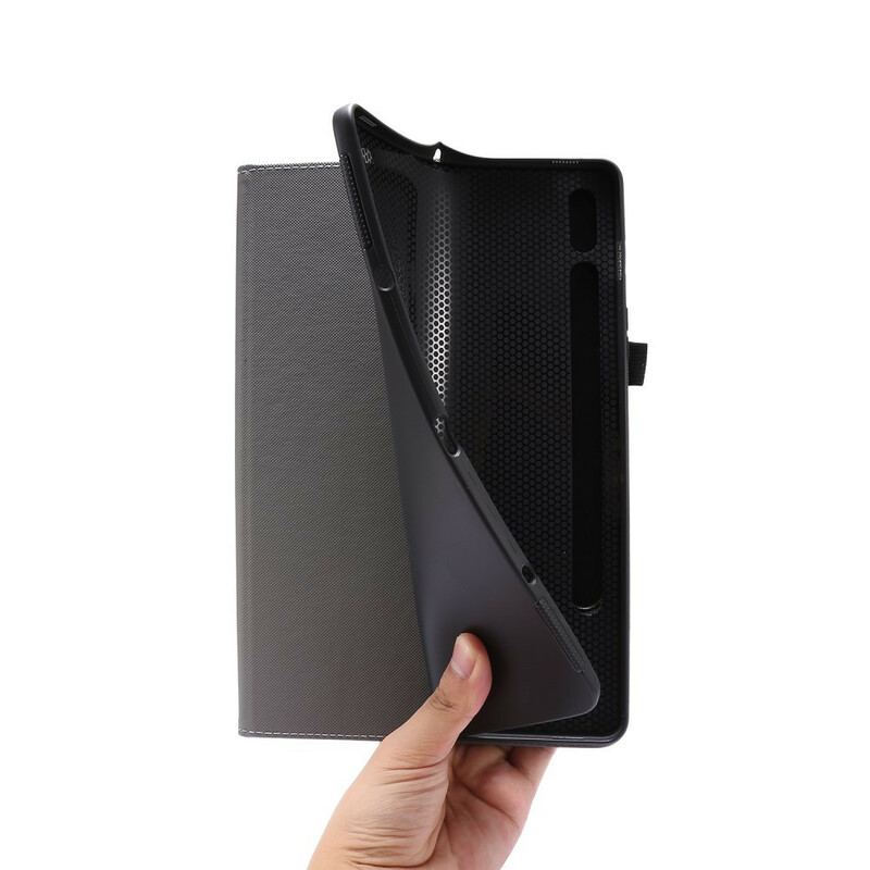 Capa Para Samsung Galaxy Tab S8 / Tab S7 Couro Falso Clássico