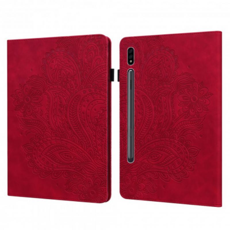 Capa Para Samsung Galaxy Tab S8 / Tab S7 Estampa De Flores