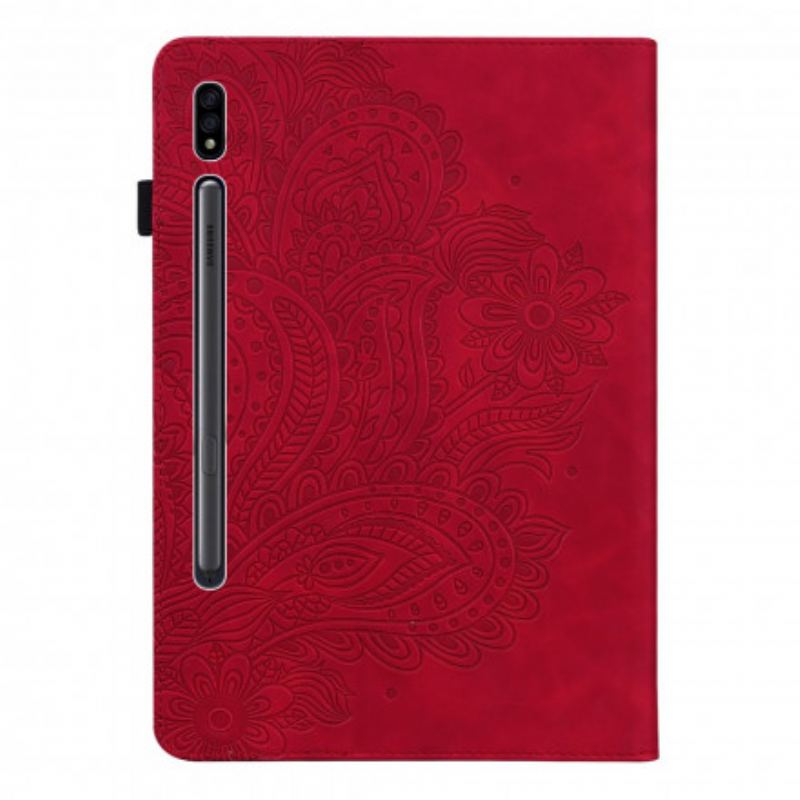 Capa Para Samsung Galaxy Tab S8 / Tab S7 Estampa De Flores