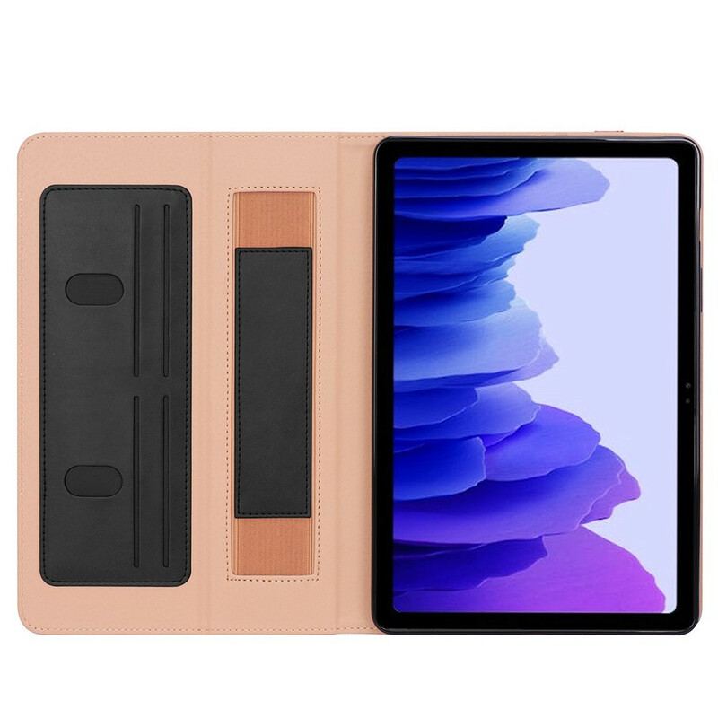 Capa Para Samsung Galaxy Tab S8 / Tab S7 Estilo De Couro Com Alça