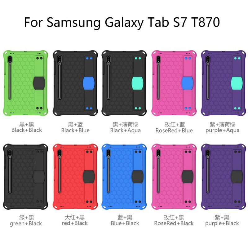 Capa Para Samsung Galaxy Tab S8 / Tab S7 Eva Com Alça De Suporte E Alça De Ombro