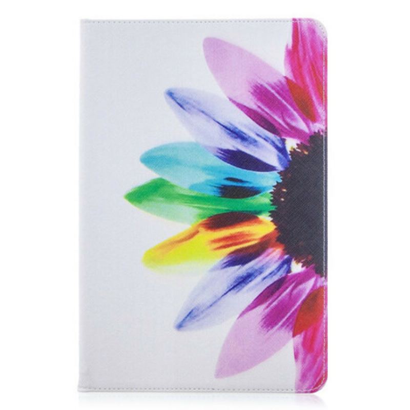 Capa Para Samsung Galaxy Tab S8 / Tab S7 Flor Aquarela