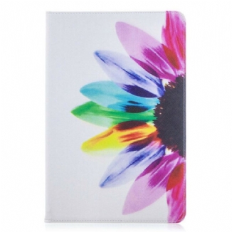 Capa Para Samsung Galaxy Tab S8 / Tab S7 Flor Aquarela