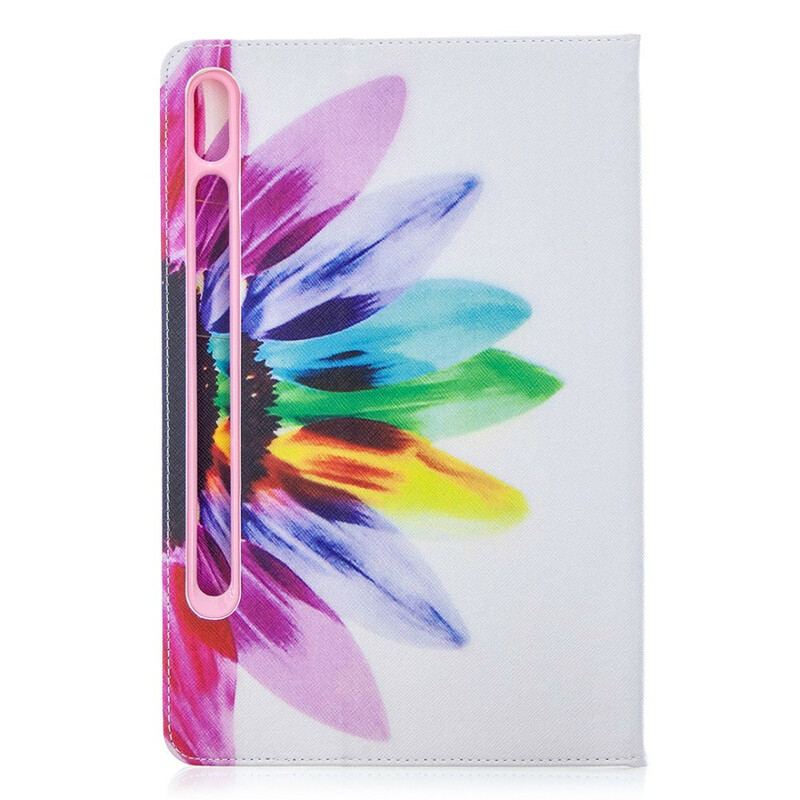 Capa Para Samsung Galaxy Tab S8 / Tab S7 Flor Aquarela