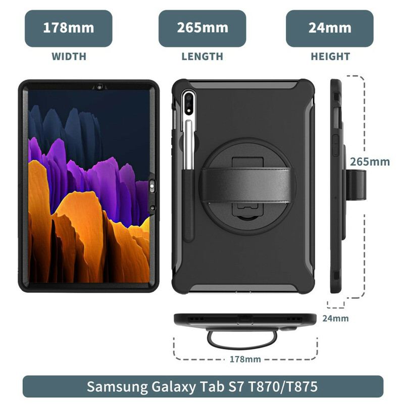 Capa Para Samsung Galaxy Tab S8 / Tab S7 Negócio Multifuncional