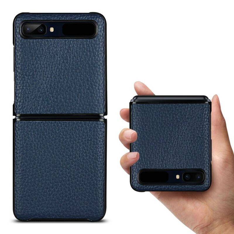 Capa Para Samsung Galaxy Z Flip De Couro Couro Lichia Genuíno