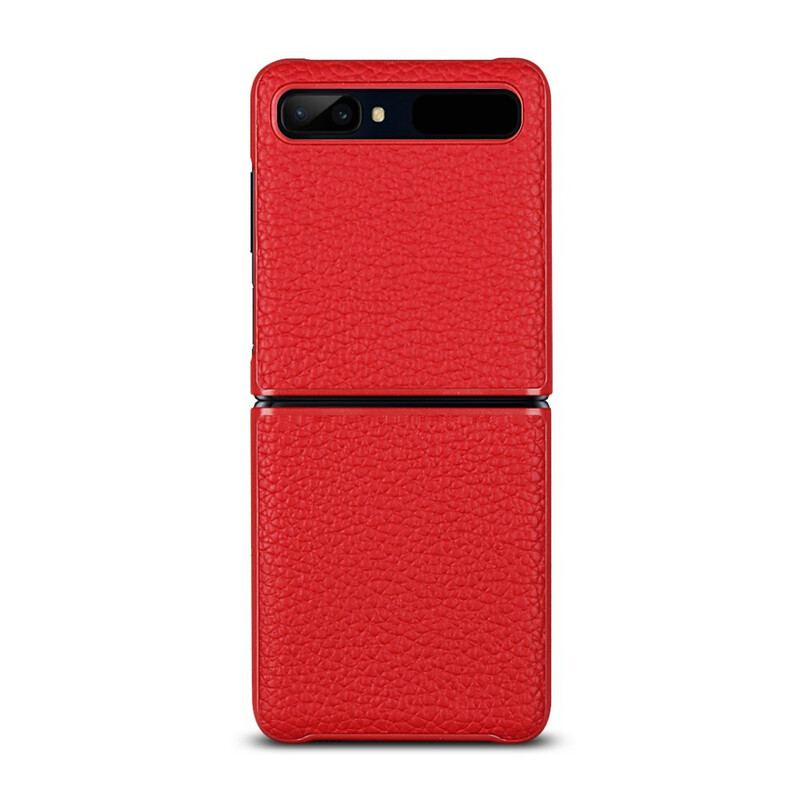 Capa Para Samsung Galaxy Z Flip De Couro Couro Lichia Genuíno