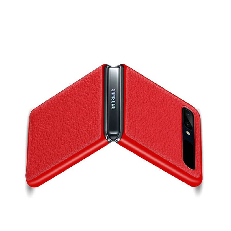 Capa Para Samsung Galaxy Z Flip De Couro Couro Lichia Genuíno