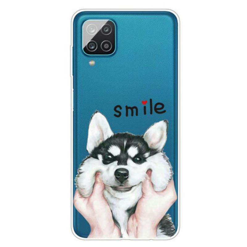 Capa De Celular Para Samsung Galaxy M12 / A12 Cachorro Sorridente