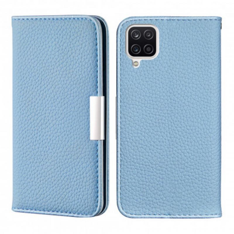 Capa De Celular Para Samsung Galaxy M12 / A12 Flip Couro Falso Lichia Ultra Chic