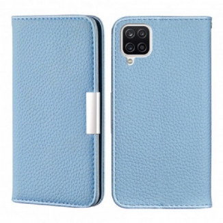 Capa De Celular Para Samsung Galaxy M12 / A12 Flip Couro Falso Lichia Ultra Chic