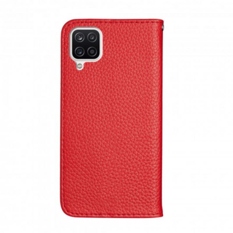 Capa De Celular Para Samsung Galaxy M12 / A12 Flip Couro Falso Lichia Ultra Chic