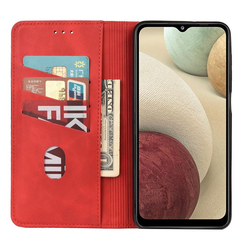 Capa De Celular Para Samsung Galaxy M12 / A12 Flip Efeito Couro Empresarial Em Dois Tons