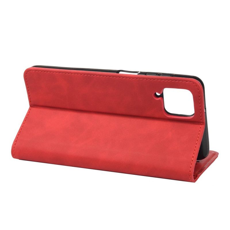 Capa De Celular Para Samsung Galaxy M12 / A12 Flip Efeito Couro Empresarial Em Dois Tons