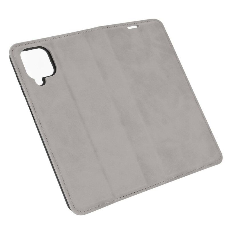 Capa De Celular Para Samsung Galaxy M12 / A12 Flip Efeito Couro Macio