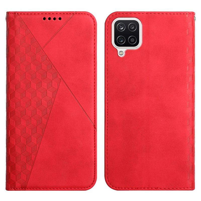 Capa De Celular Para Samsung Galaxy M12 / A12 Flip Efeito Geocouro