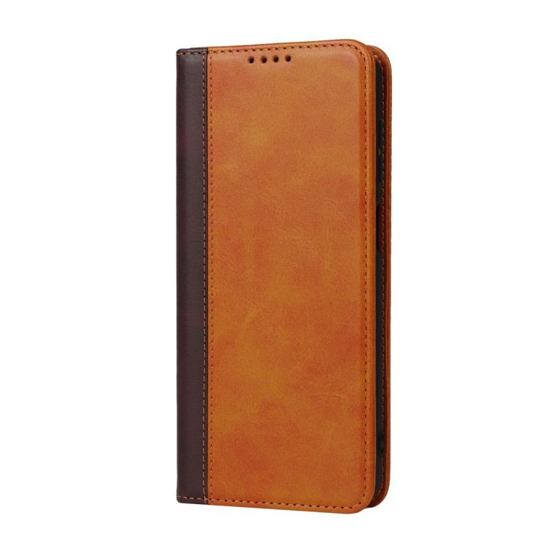 Capa De Celular Para Samsung Galaxy M12 / A12 Flip Estilo De Couro De Dois Tons