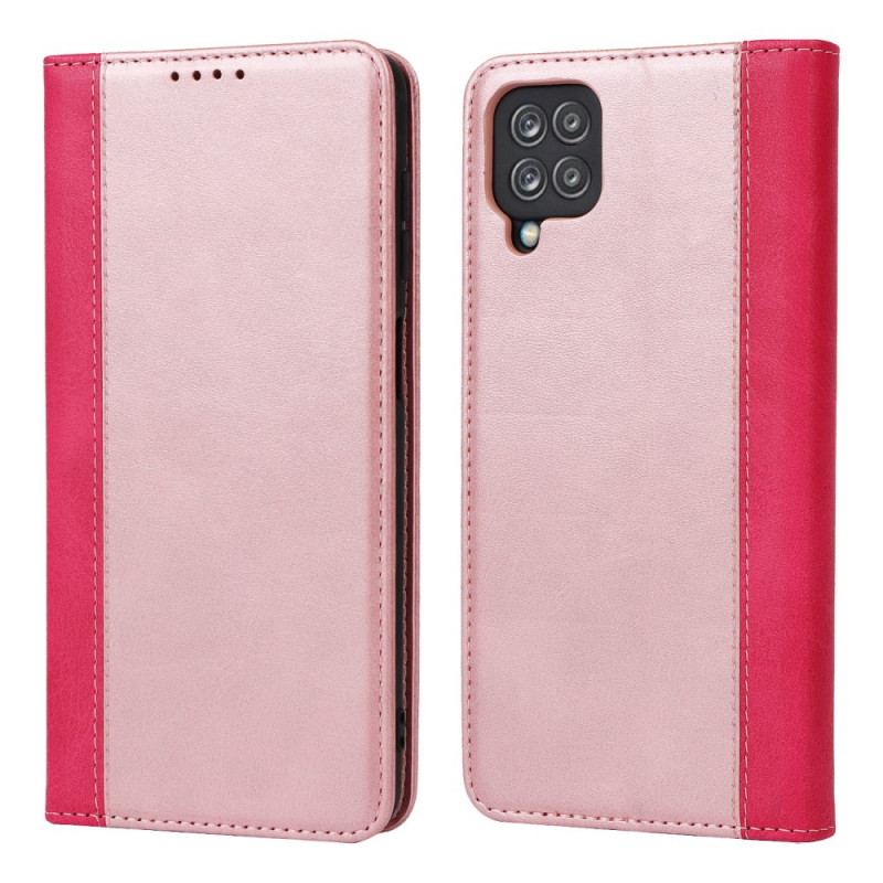 Capa De Celular Para Samsung Galaxy M12 / A12 Flip Estilo De Couro De Dois Tons