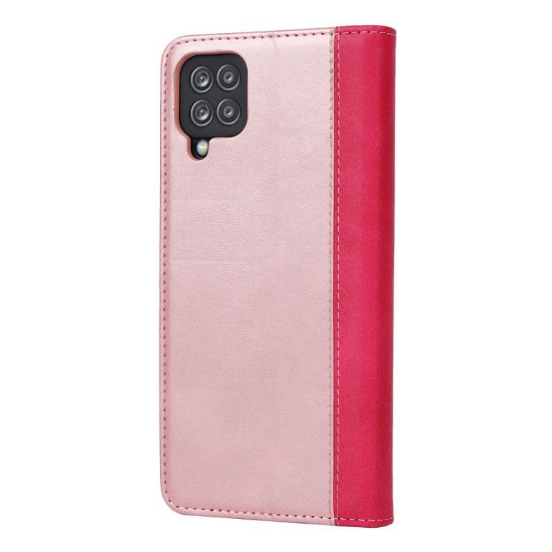 Capa De Celular Para Samsung Galaxy M12 / A12 Flip Estilo De Couro De Dois Tons