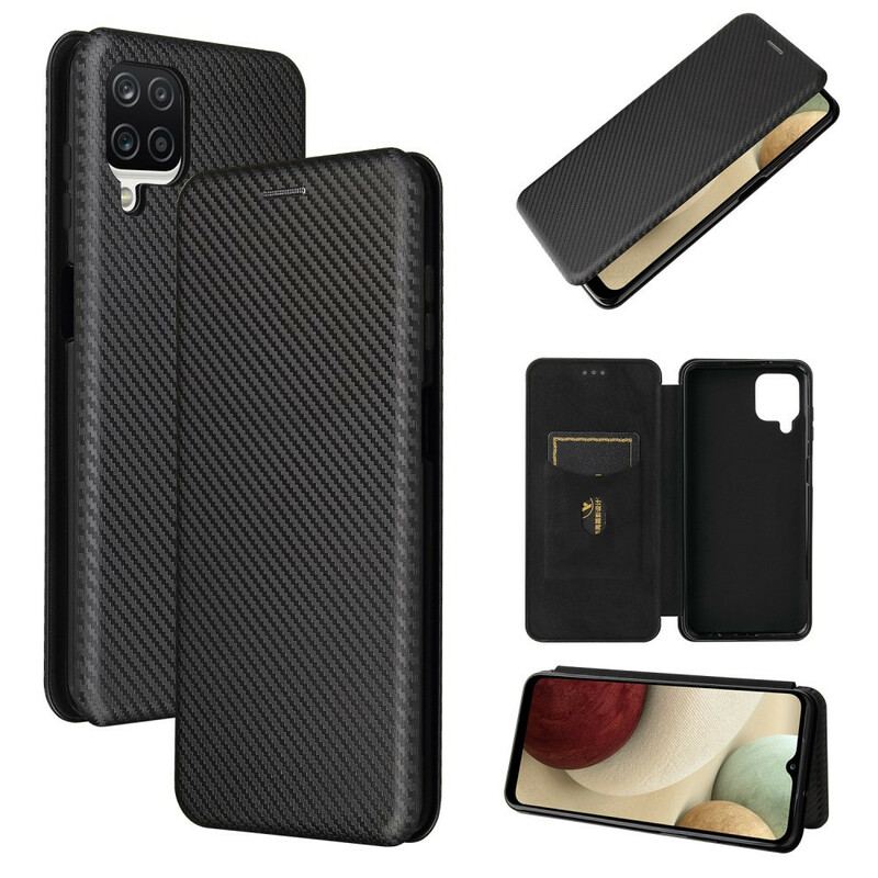 Capa De Celular Para Samsung Galaxy M12 / A12 Flip /fibra De Carbono