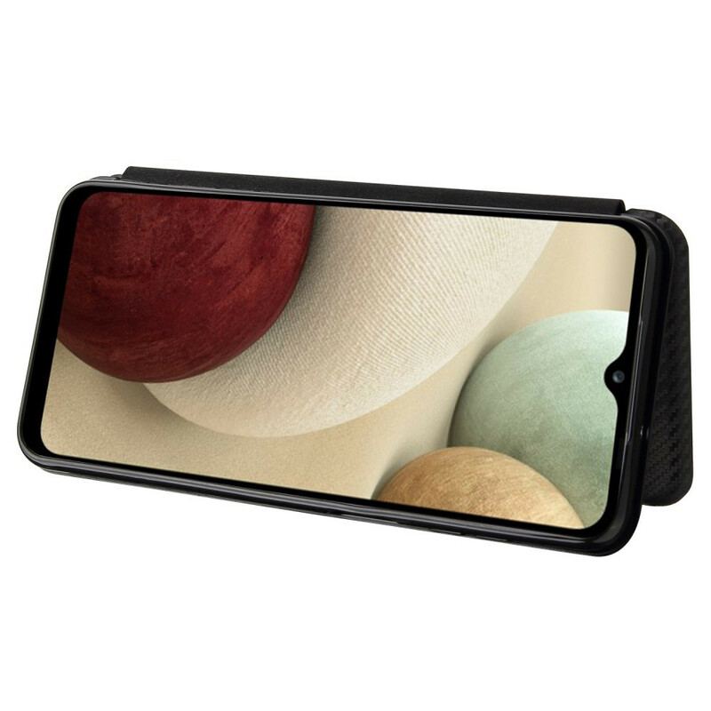 Capa De Celular Para Samsung Galaxy M12 / A12 Flip /fibra De Carbono