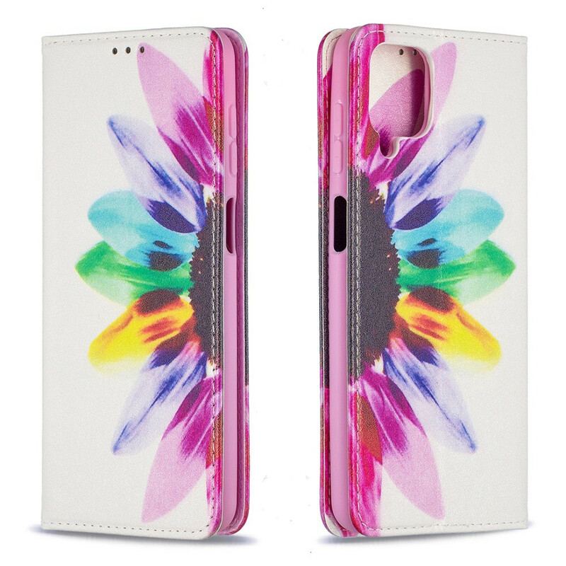 Capa De Celular Para Samsung Galaxy M12 / A12 Flip Flor Aquarela