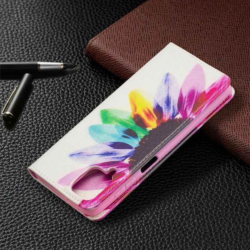 Capa De Celular Para Samsung Galaxy M12 / A12 Flip Flor Aquarela