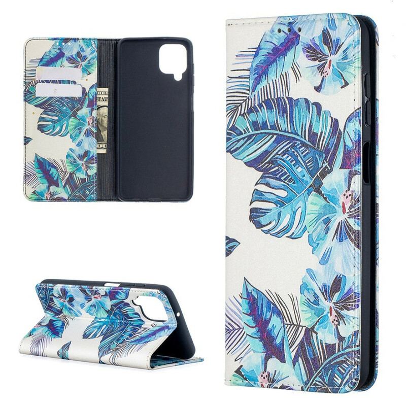 Capa De Celular Para Samsung Galaxy M12 / A12 Flip Folhas