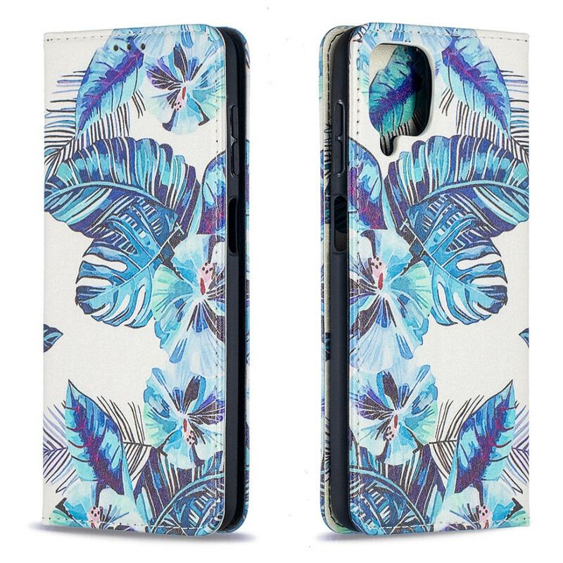 Capa De Celular Para Samsung Galaxy M12 / A12 Flip Folhas