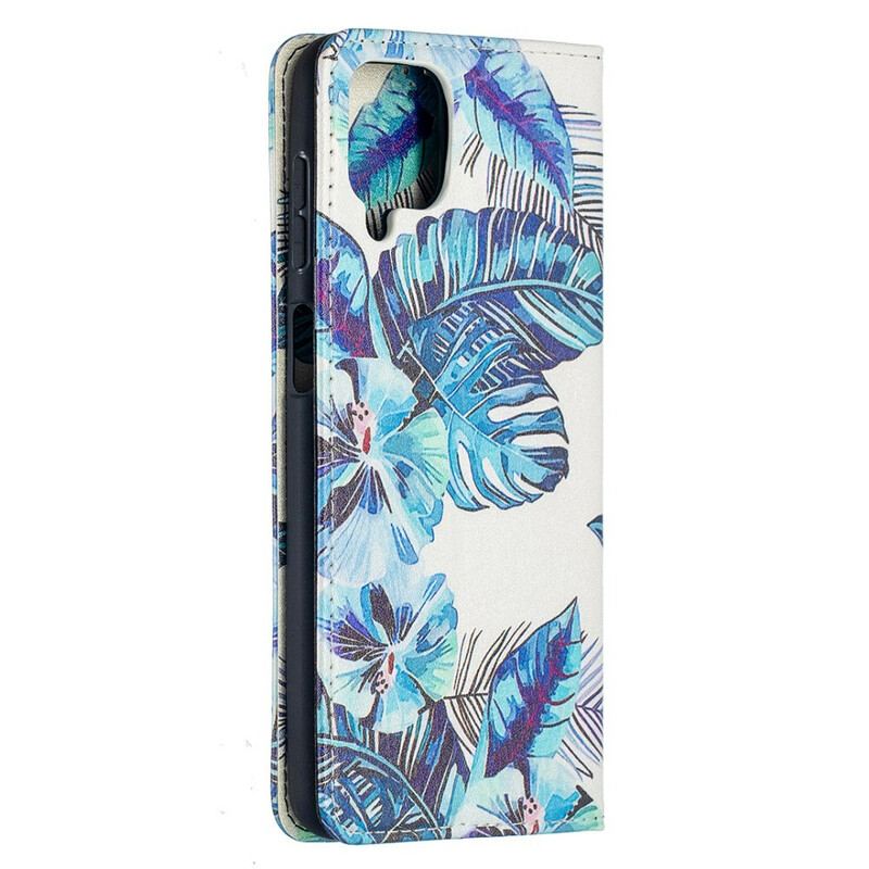 Capa De Celular Para Samsung Galaxy M12 / A12 Flip Folhas