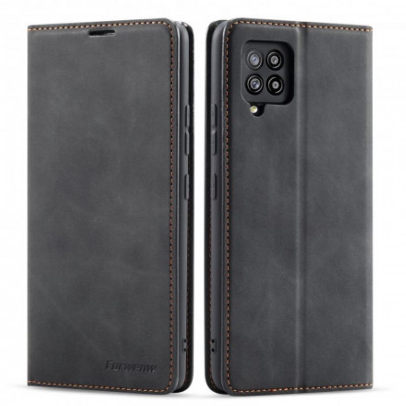 Capa De Celular Para Samsung Galaxy M12 / A12 Flip Forwenw Efeito Couro