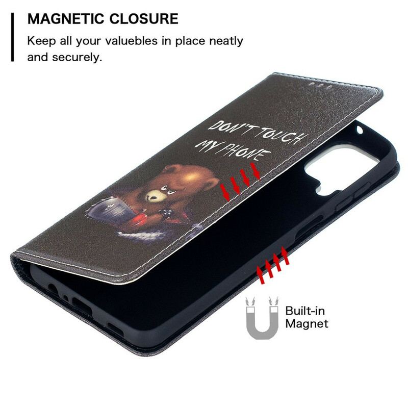 Capa De Celular Para Samsung Galaxy M12 / A12 Flip Urso Perigoso