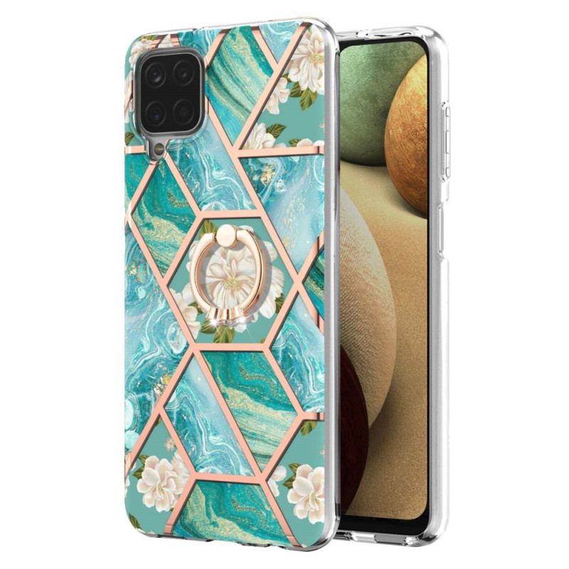 Capa De Celular Para Samsung Galaxy M12 / A12 Mármore Com Suporte De Anel