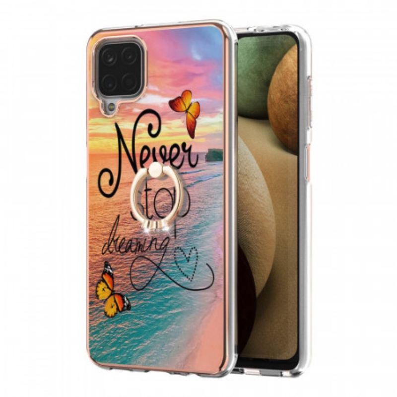 Capa De Celular Para Samsung Galaxy M12 / A12 Suporte De Anel Nunca Pare De Sonhar