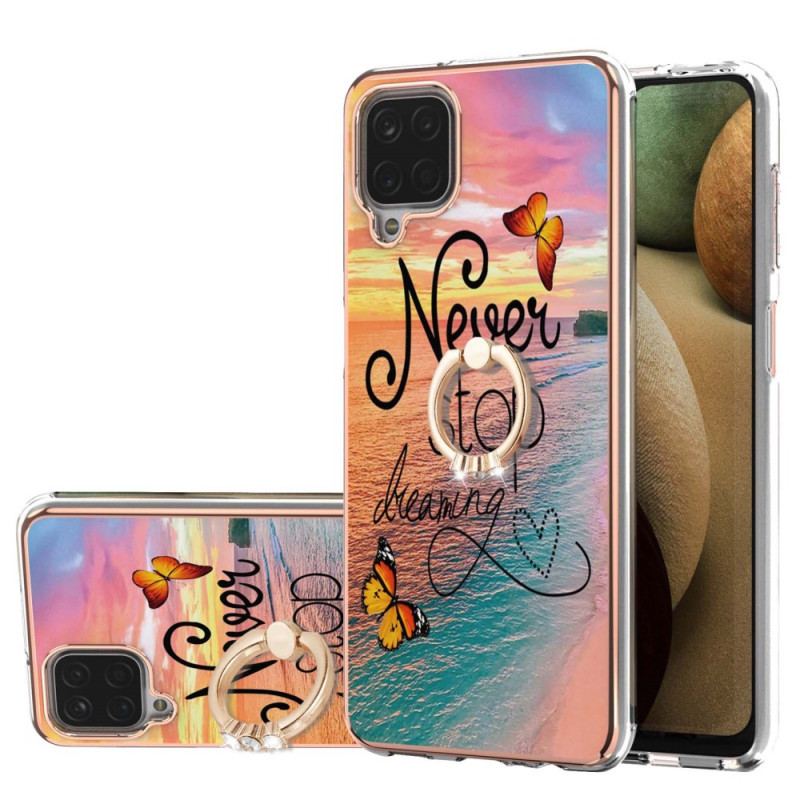 Capa De Celular Para Samsung Galaxy M12 / A12 Suporte De Anel Nunca Pare De Sonhar