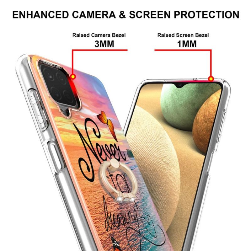 Capa De Celular Para Samsung Galaxy M12 / A12 Suporte De Anel Nunca Pare De Sonhar