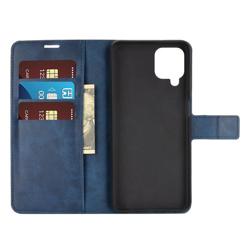 Capa De Couro Para Samsung Galaxy M12 / A12 Efeito Couro Vitrificado