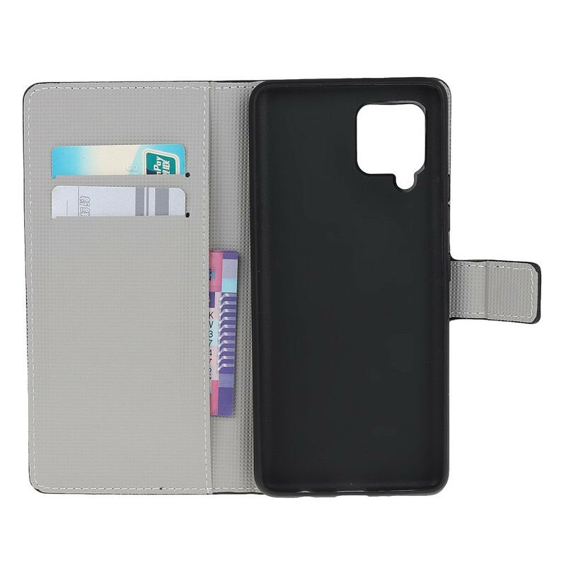 Capa De Couro Para Samsung Galaxy M12 / A12 Par De Corujas