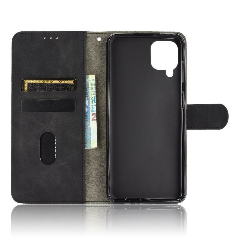 Capa De Couro Para Samsung Galaxy M12 / A12 Toque De Pele