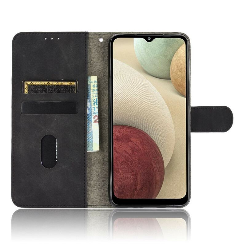 Capa De Couro Para Samsung Galaxy M12 / A12 Toque De Pele