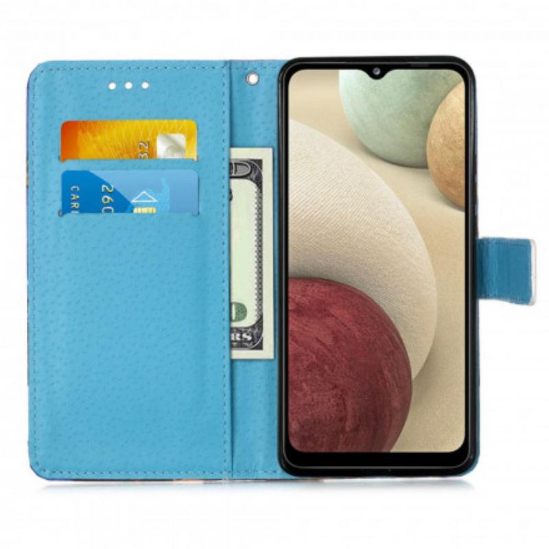 Capa Em Pele Para Samsung Galaxy M12 / A12 Ama A Onda