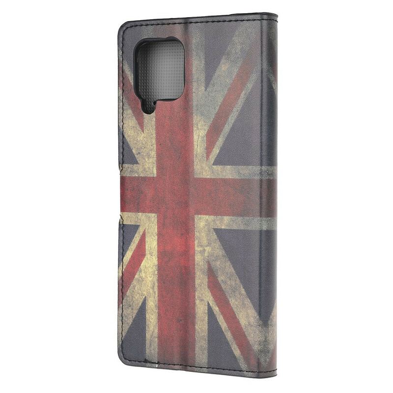 Capa Flip Para Samsung Galaxy M12 / A12 Bandeira Da Inglaterra