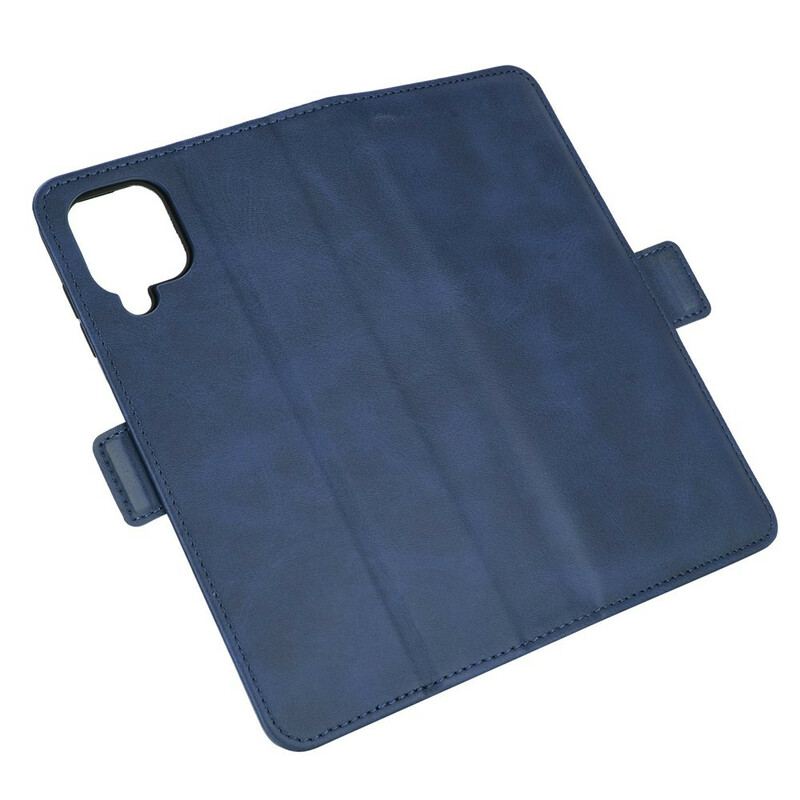 Capa Flip Para Samsung Galaxy M12 / A12 De Couro Aba Dupla